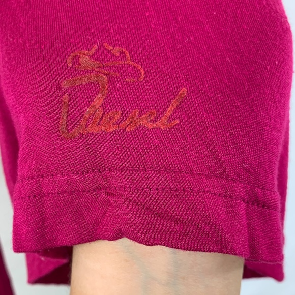 DIESEL | Fitted Long Sleeve Raw Edge Open Back Top - Picture 8 of 9